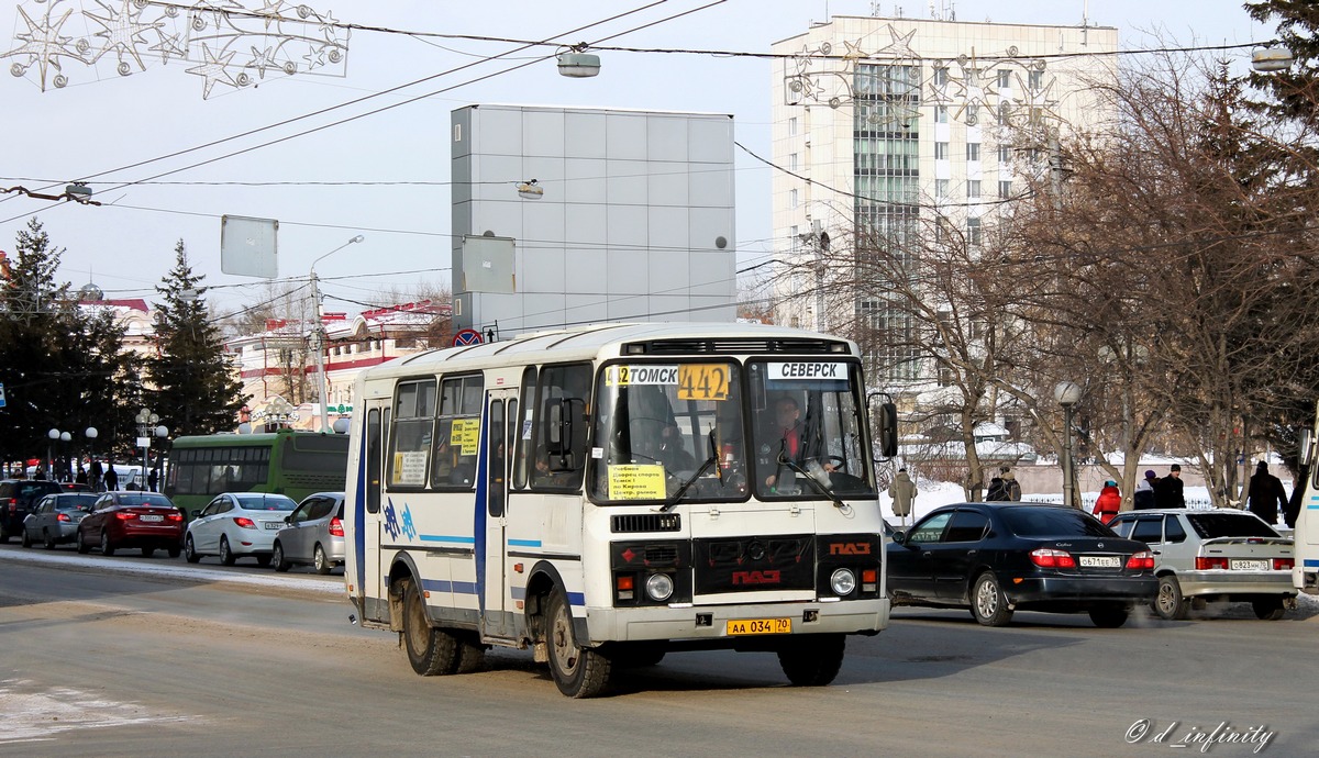 Томская область, ПАЗ-32054 № АА 034 70