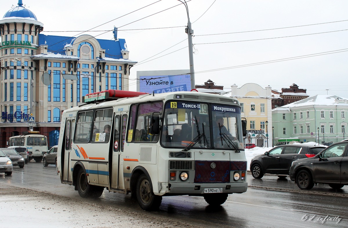 Томская область, ПАЗ-32054 № К 590 НЕ 70