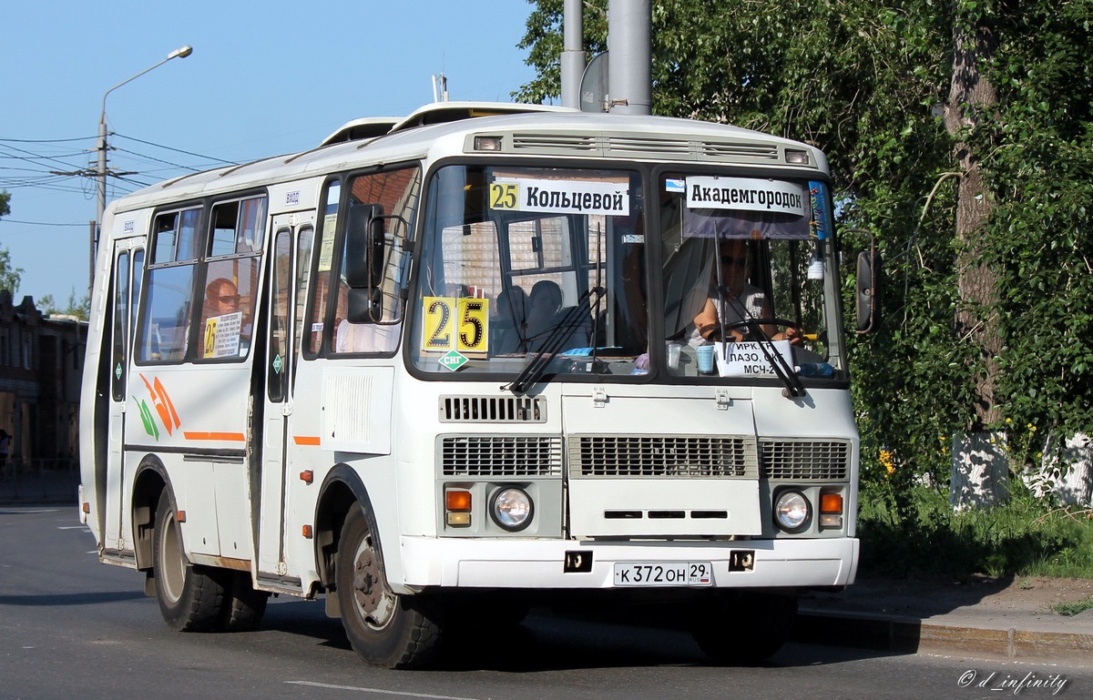 Томская область, ПАЗ-32054 № К 372 ОН 29