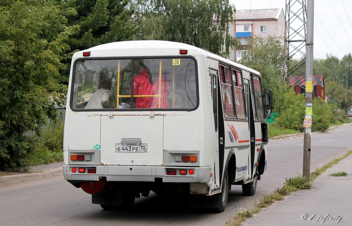 Томская область, ПАЗ-32054 № Е 443 РЕ 70