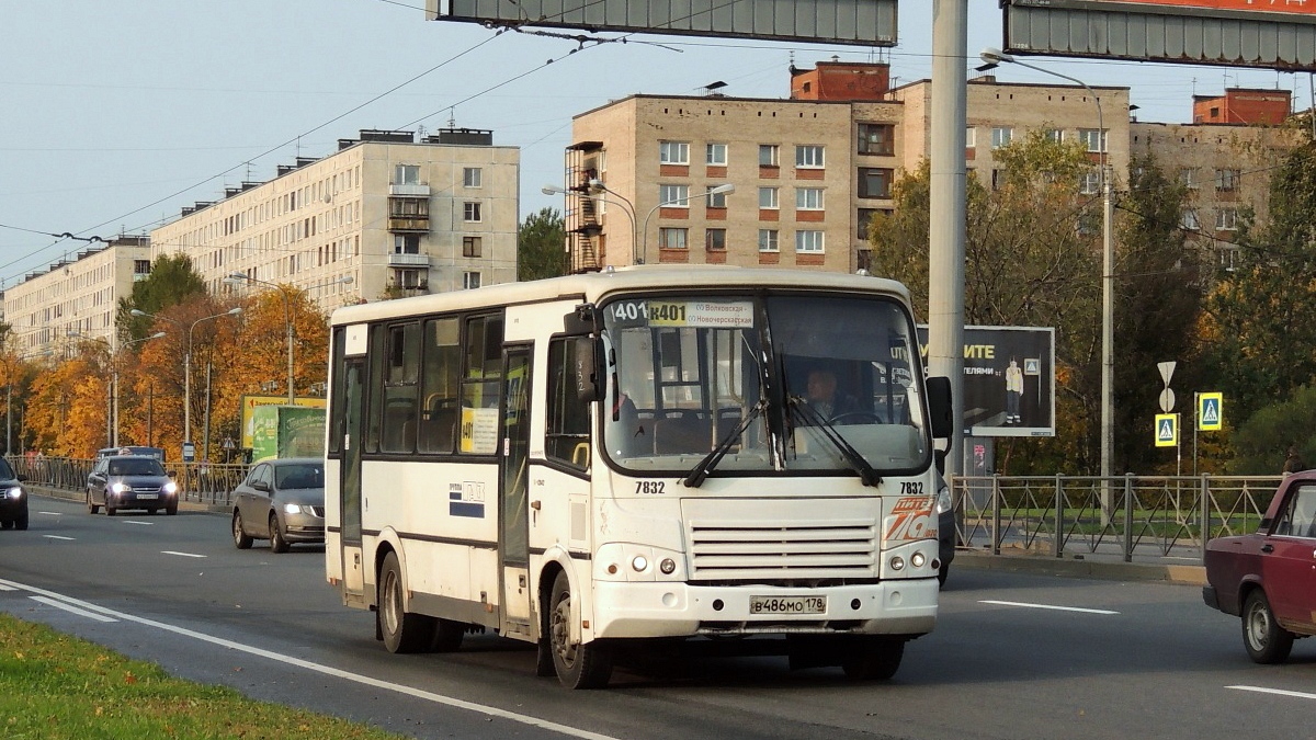 Санкт-Петербург, ПАЗ-320412-05 № 7832