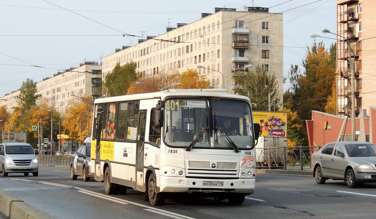 Санкт-Петербург, ПАЗ-320412-05 № 7838