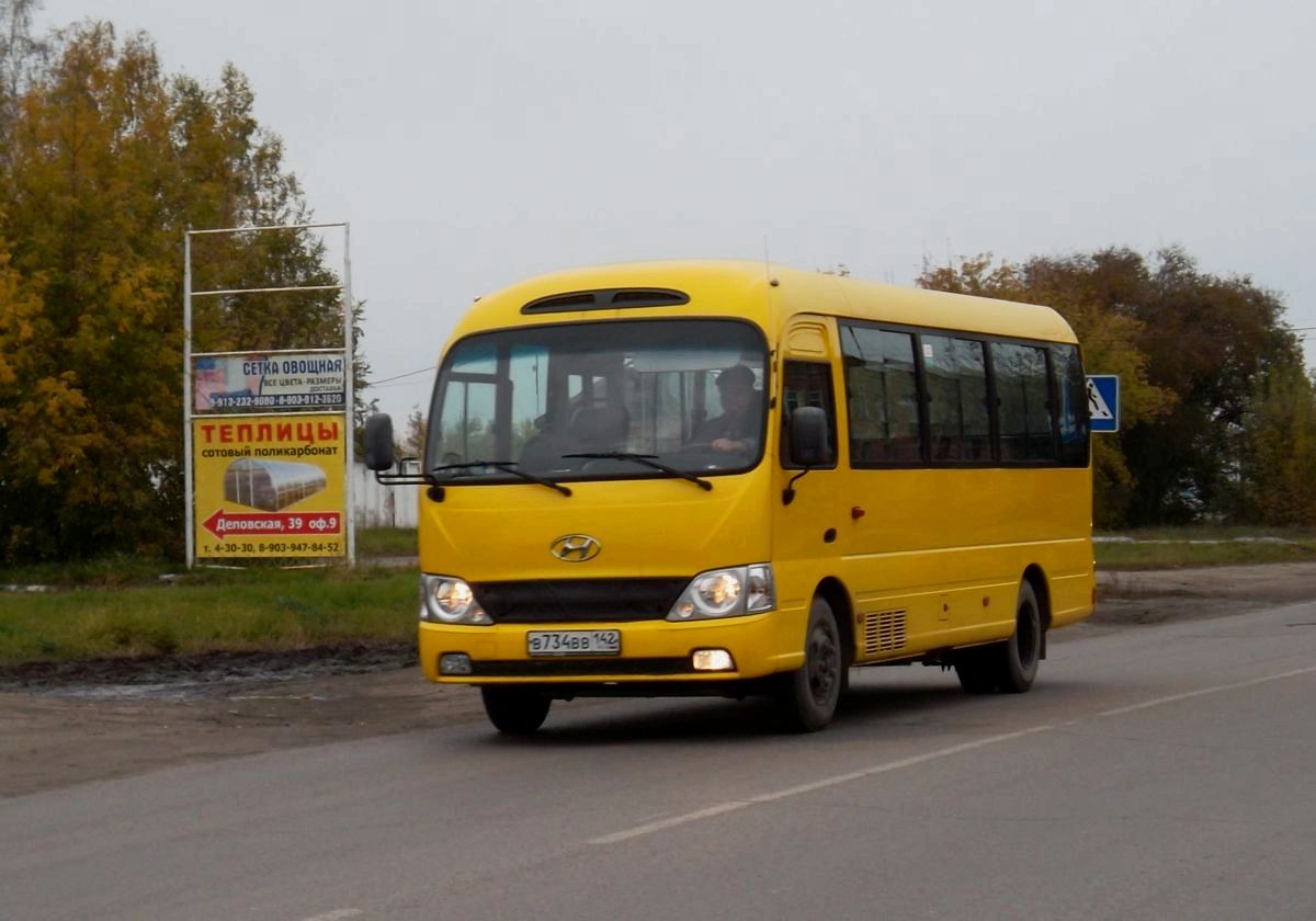 Алтайский край, Hyundai County Kuzbass № В 734 ВВ 142