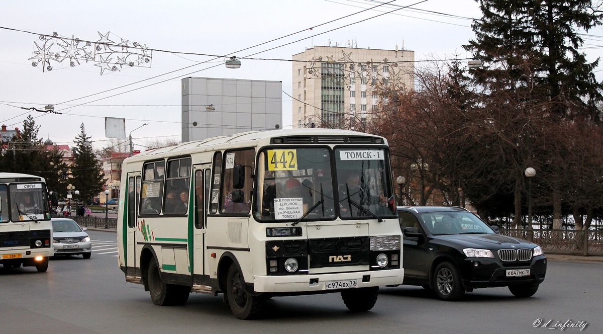 Томская область, ПАЗ-32051-110 № С 974 ВХ 70 — Фото — Автобусный транспорт