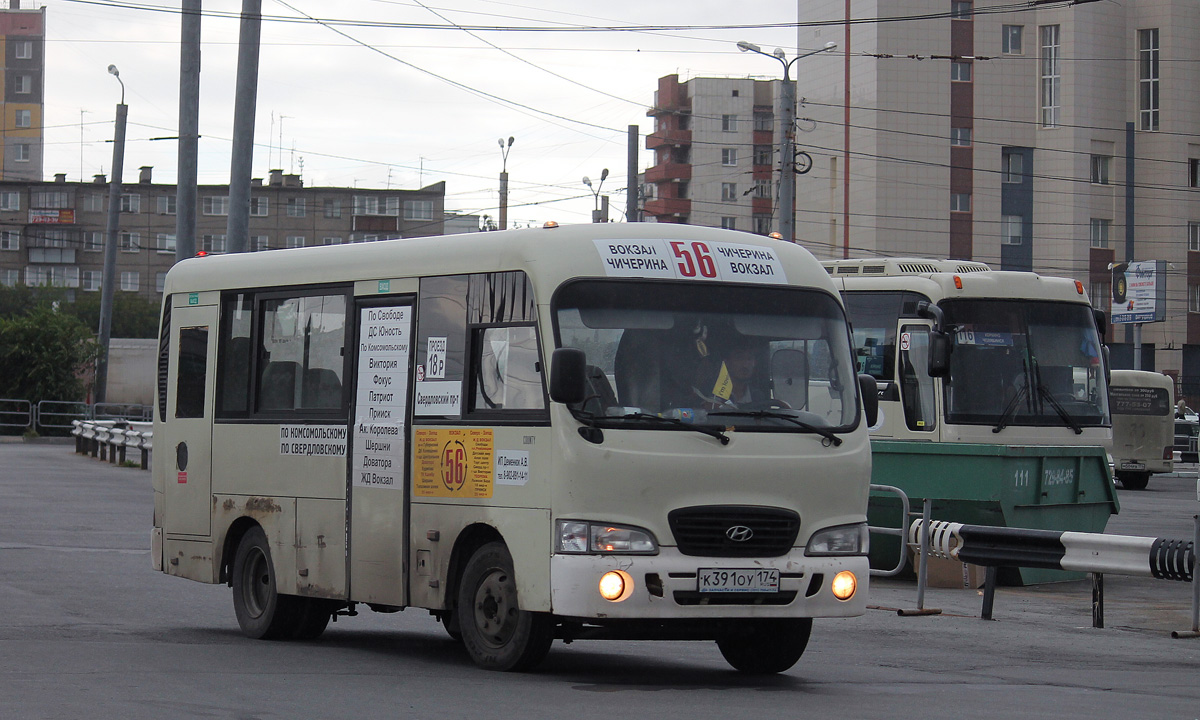 Челябинская область, Hyundai County SWB (РЗГА) № К 391 ОУ 174