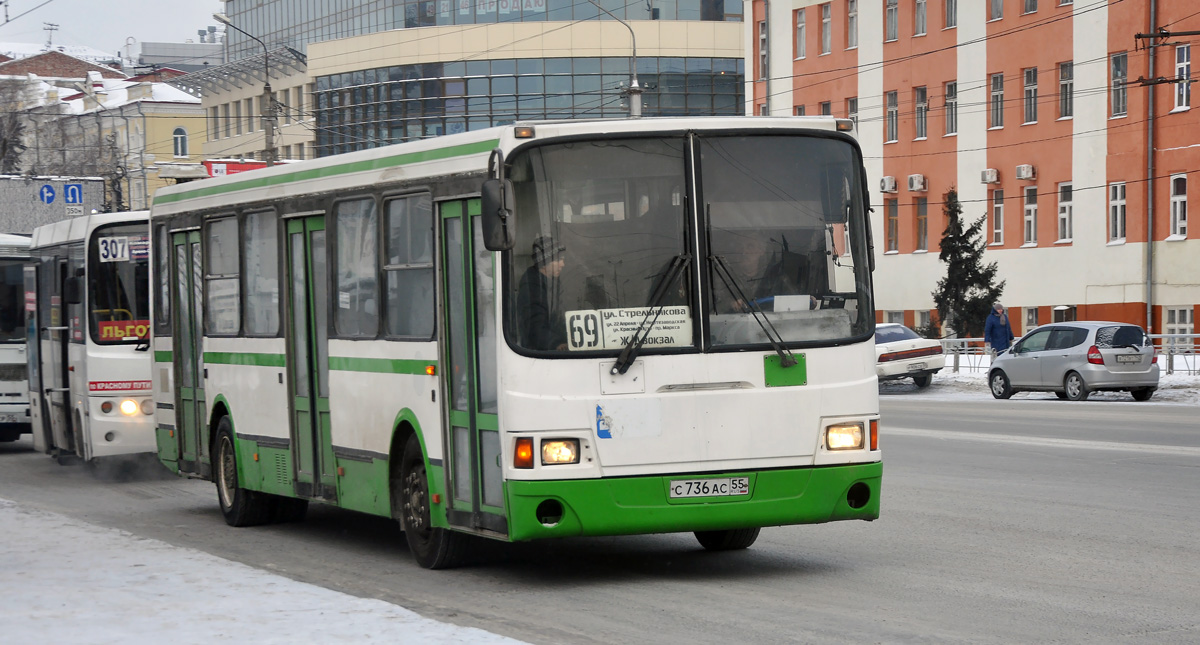 Omsk region, LiAZ-5256.45 Nr. С 736 АС 55