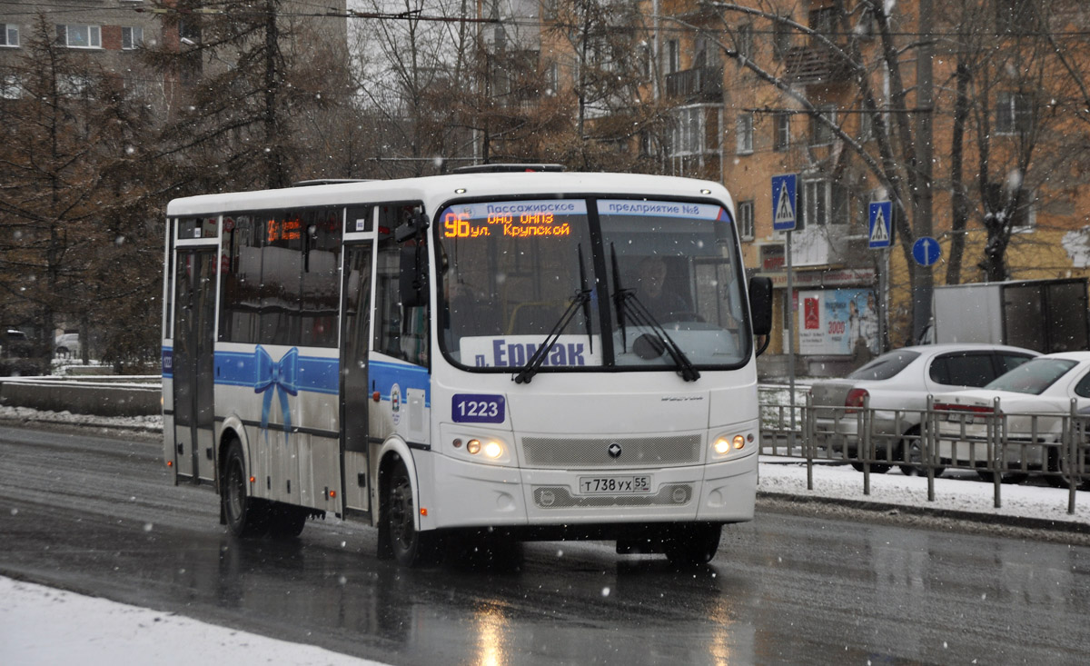 Omsk region, PAZ-320414-04 "Vektor" (1-2) Nr. 1223