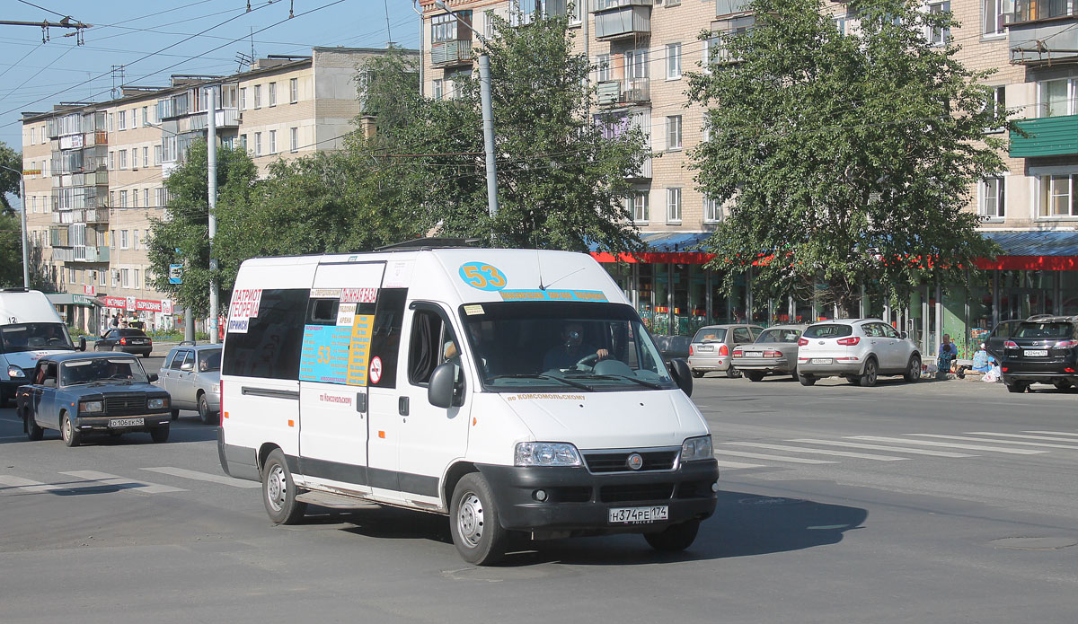 Челябинская область, FIAT Ducato 244 CSMMC-RLL, -RTL № Н 374 РЕ 174