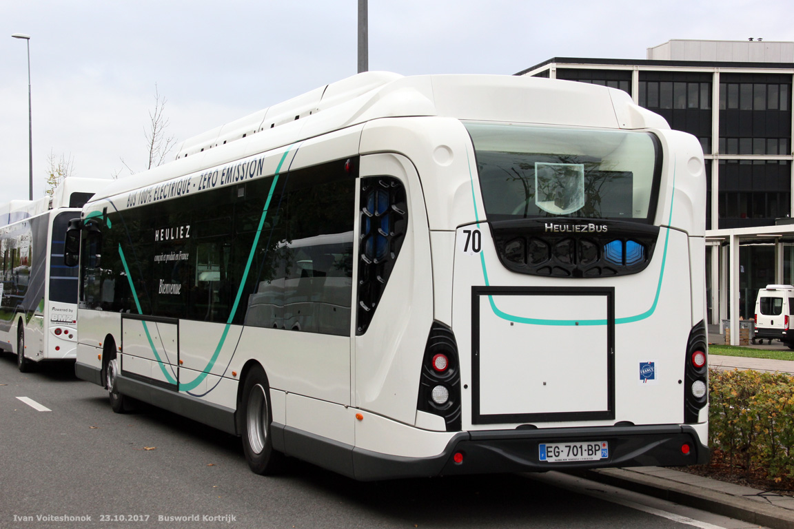 Francie, Heuliez GX337 ELEC č. EG-701-BP; Belgie — Busworld-2017