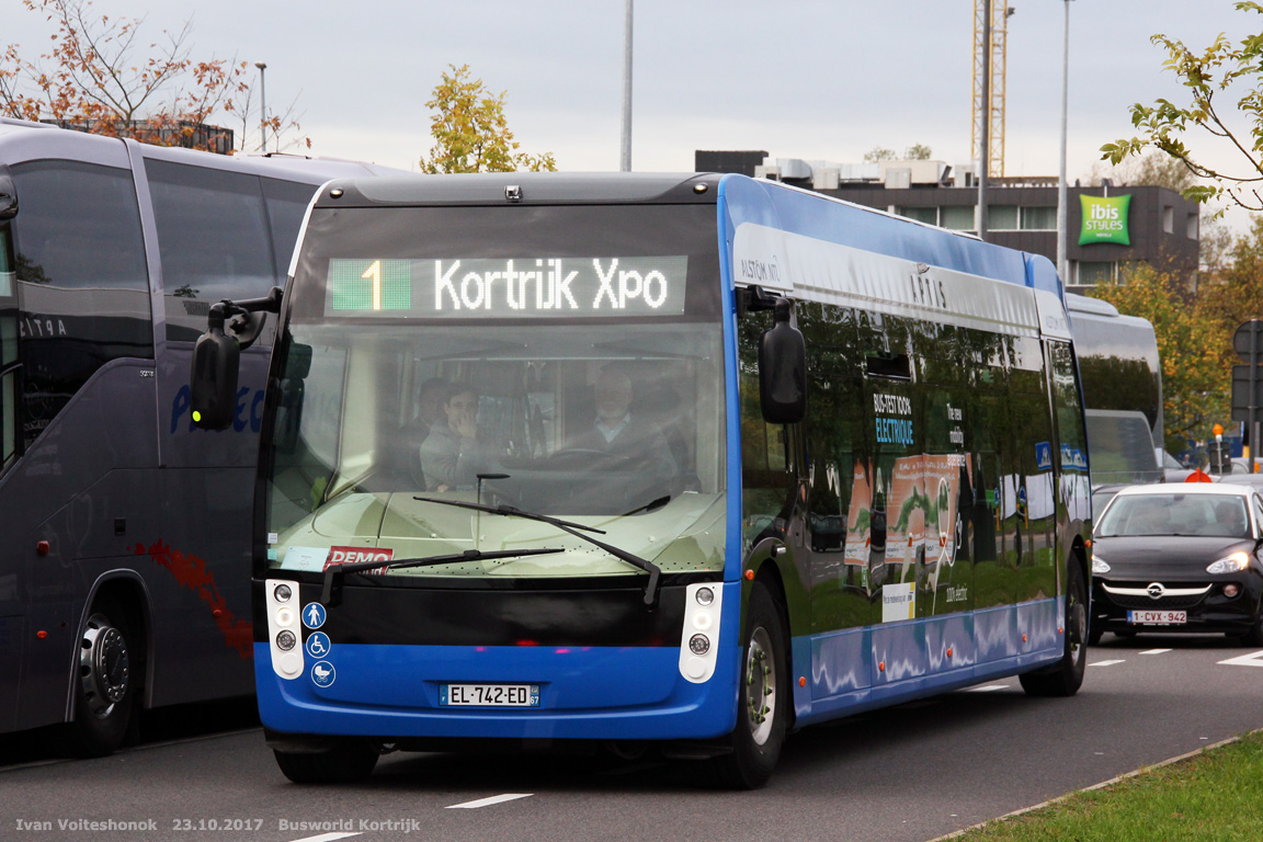 Γαλλία, Alstom Aptis # EL-742-ED; Βέλγιο — Busworld-2017