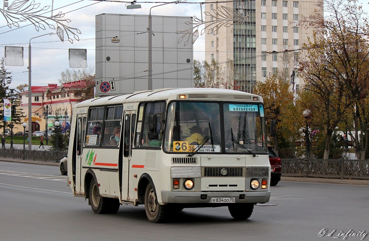 Томская область, ПАЗ-32054 № Е 834 ОО 70