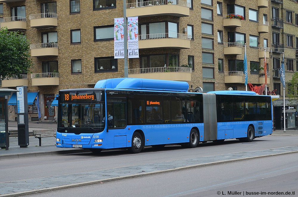 Sweden, MAN A23 Lion's City G NG313 CNG Nr. 2238