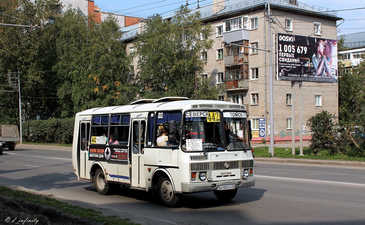 Томская область, ПАЗ-32053 № Е 105 УН 70