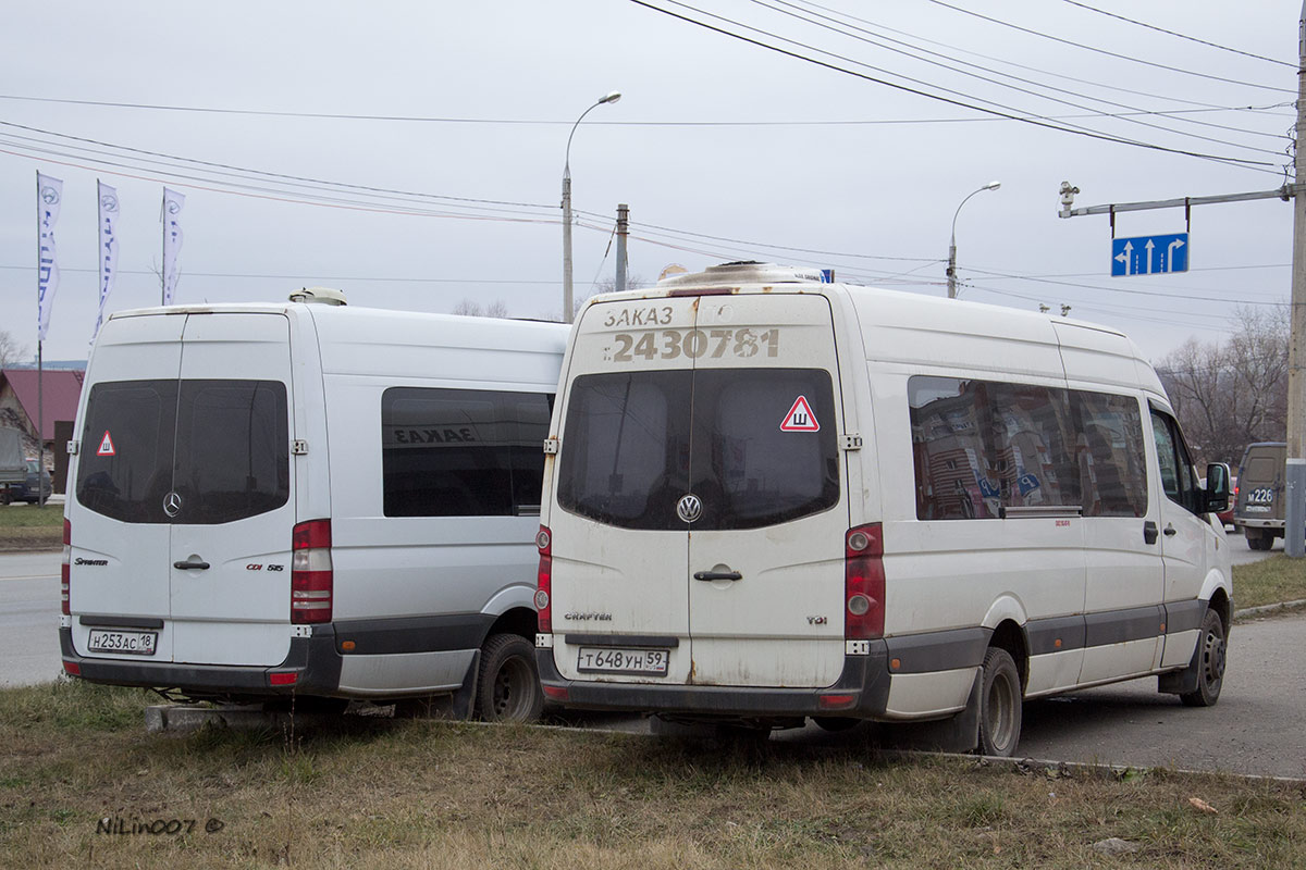 Удмуртия, Луидор-22340C (MB Sprinter 515CDI) № Н 253 АС 18; Удмуртия, Volkswagen Crafter № Т 648 УН 59