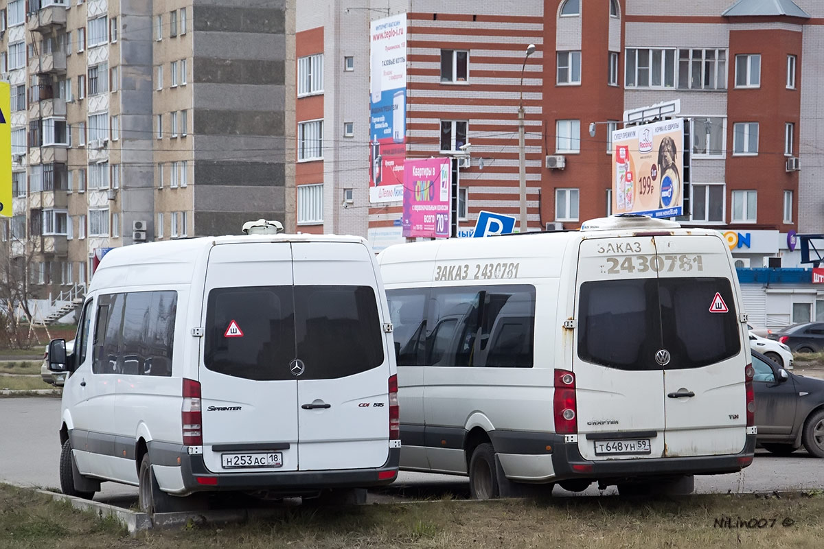 Удмуртия, Луидор-22340C (MB Sprinter 515CDI) № Н 253 АС 18; Удмуртия, Volkswagen Crafter № Т 648 УН 59