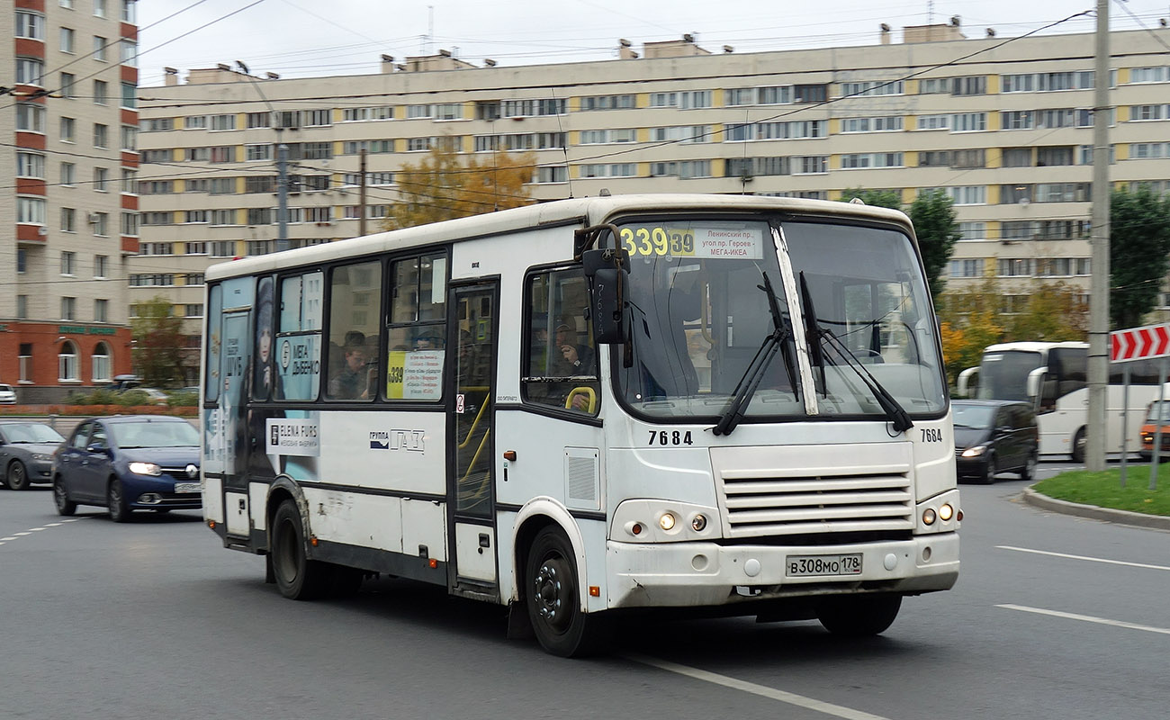 Санкт-Петербург, ПАЗ-320412-05 № 7684