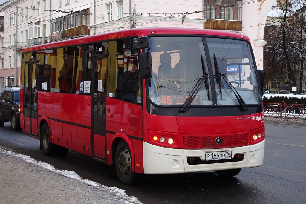 Obwód jarosławski, PAZ-320414-04 "Vektor" (1-2) Nr Р 166 ОО 76