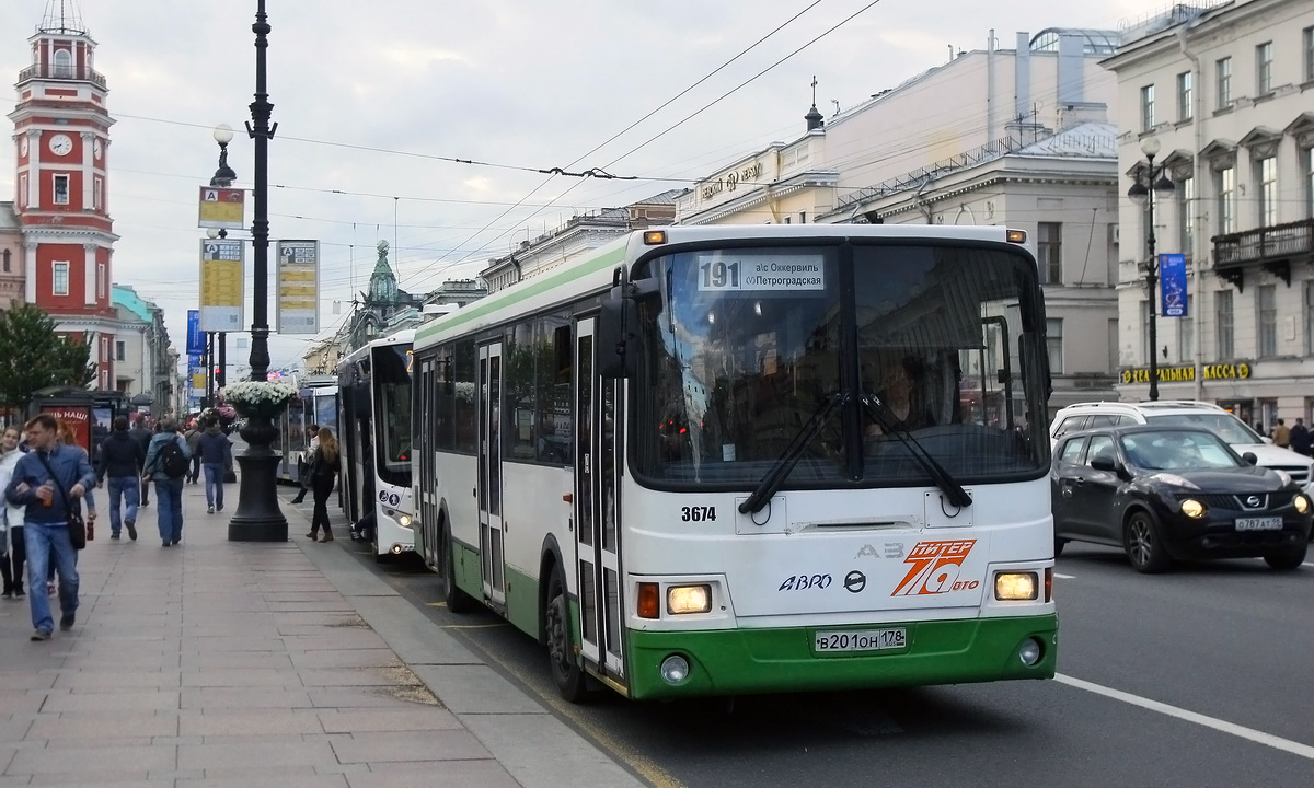 Санкт-Петербург, ЛиАЗ-5293.60 № 3674