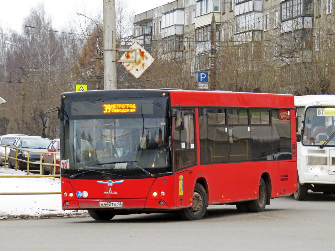 Кировская область, МАЗ-206.068 № А 443 ТА 43