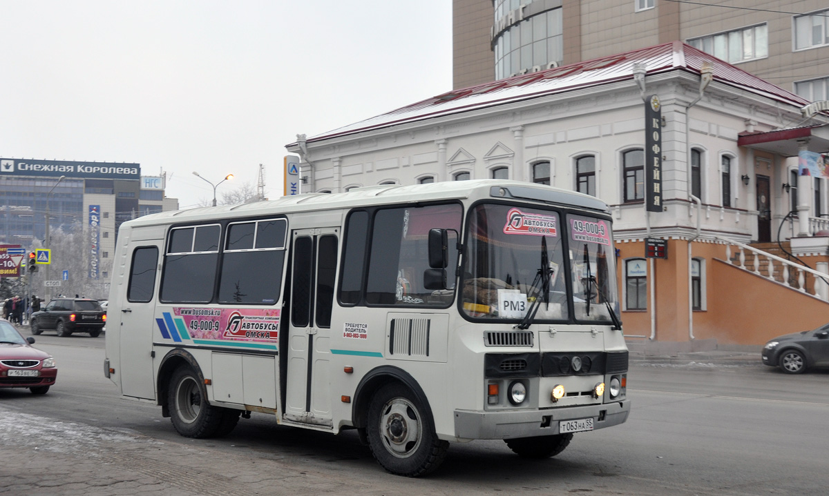 Омская область, ПАЗ-32053 № Т 063 НА 55