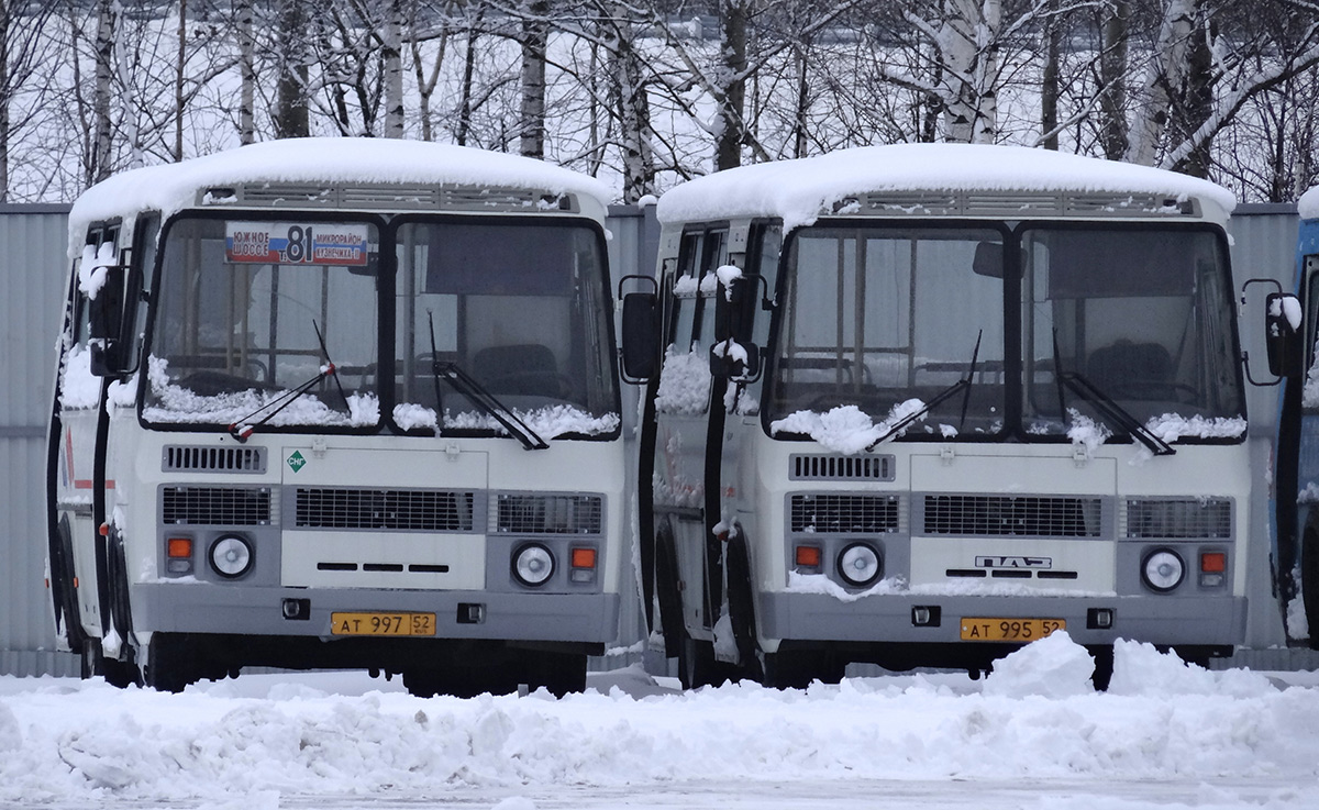 Нижегородская область, ПАЗ-32054 № АТ 997 52; Нижегородская область, ПАЗ-32054 № АТ 995 52; Нижегородская область — Автопарки