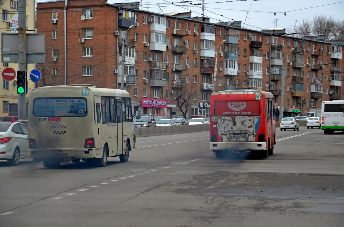 Rostovská oblast, Hyundai County SWB C08 (RZGA) č. 017; Rostovská oblast, Hyundai County SWB C08 (TagAZ) č. 034; Rostovská oblast — Miscellaneous photos