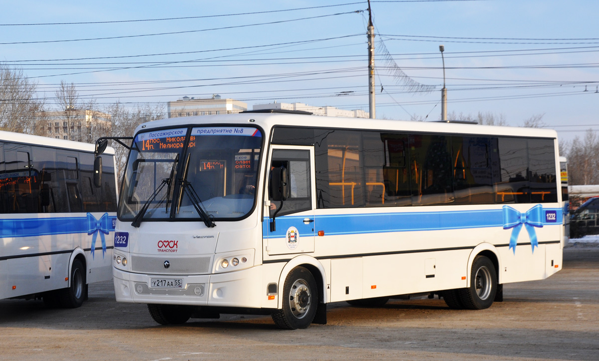 Omsk region, PAZ-320414-04 "Vektor" (1-2) # 1232; Omsk region — 09.12.2017 — PAZ-320414-04 buses presentation