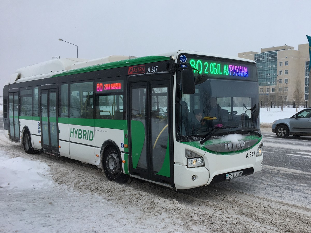 Астана, IVECO Urbanway 12M Hybrid (СарыаркаАвтоПром) № A347