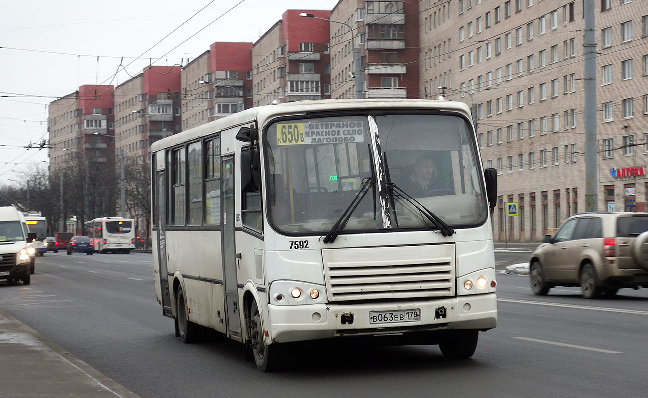 Санкт-Пецярбург, ПАЗ-320412-05 № 7592