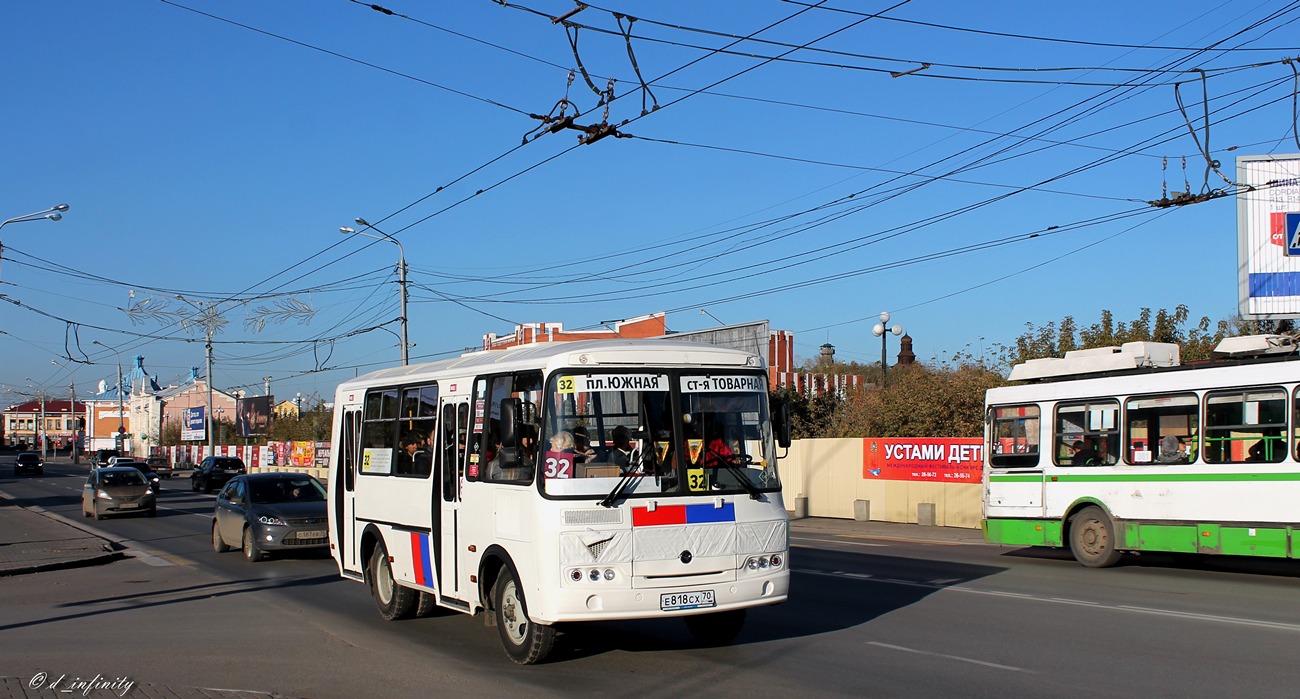 Томская область, ПАЗ-32054 № Е 818 СХ 70