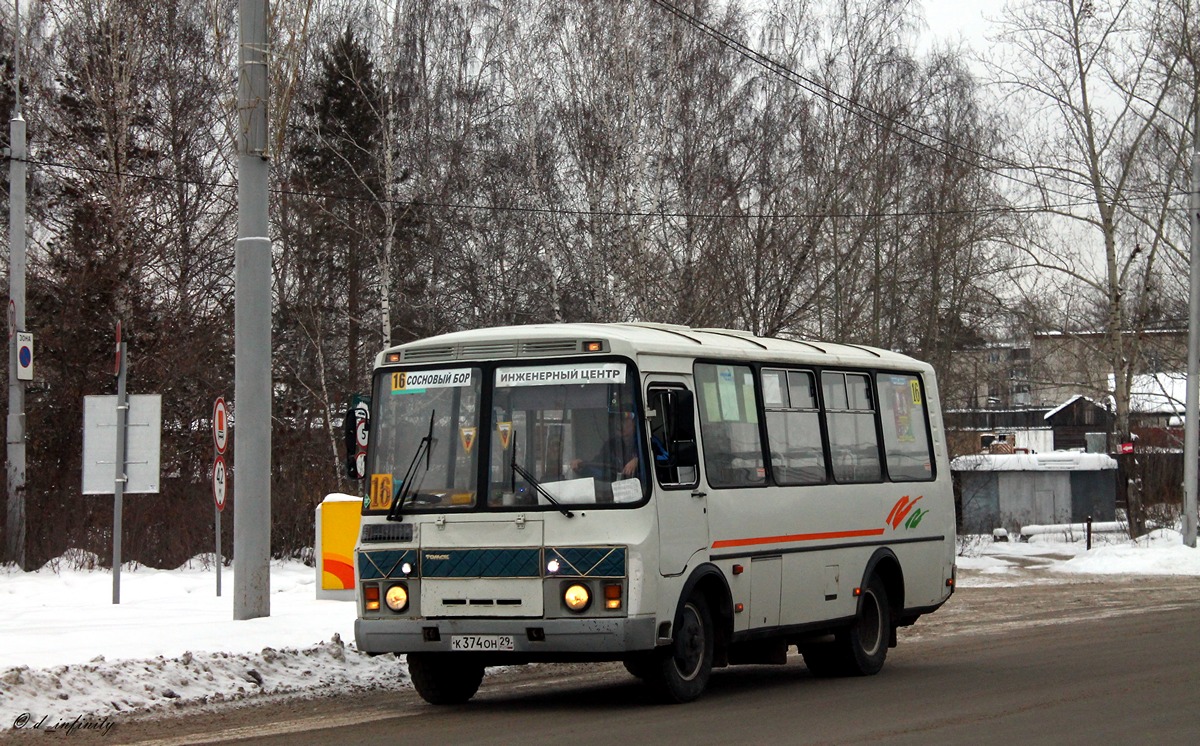 Томская область, ПАЗ-32054 № К 374 ОН 29