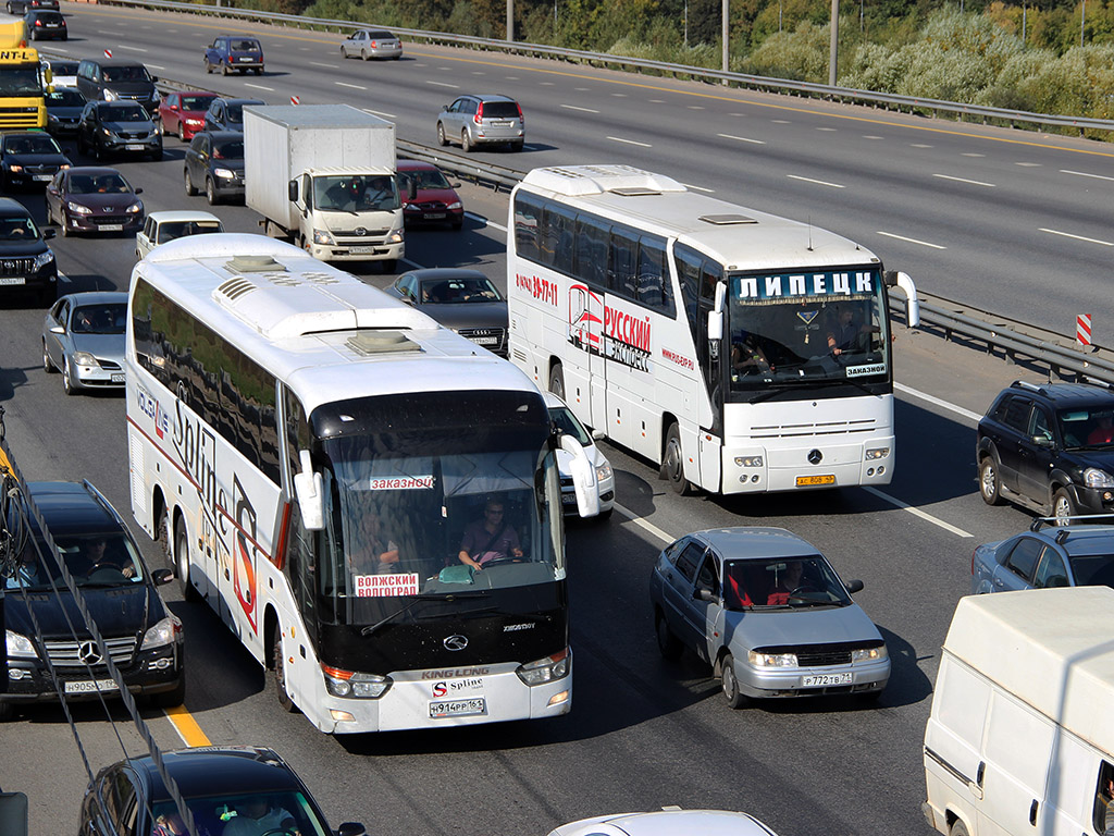 Ростовская область, King Long XMQ6130Y № Н 914 РР 161; Липецкая область, Mercedes-Benz O403SHD № АС 808 48