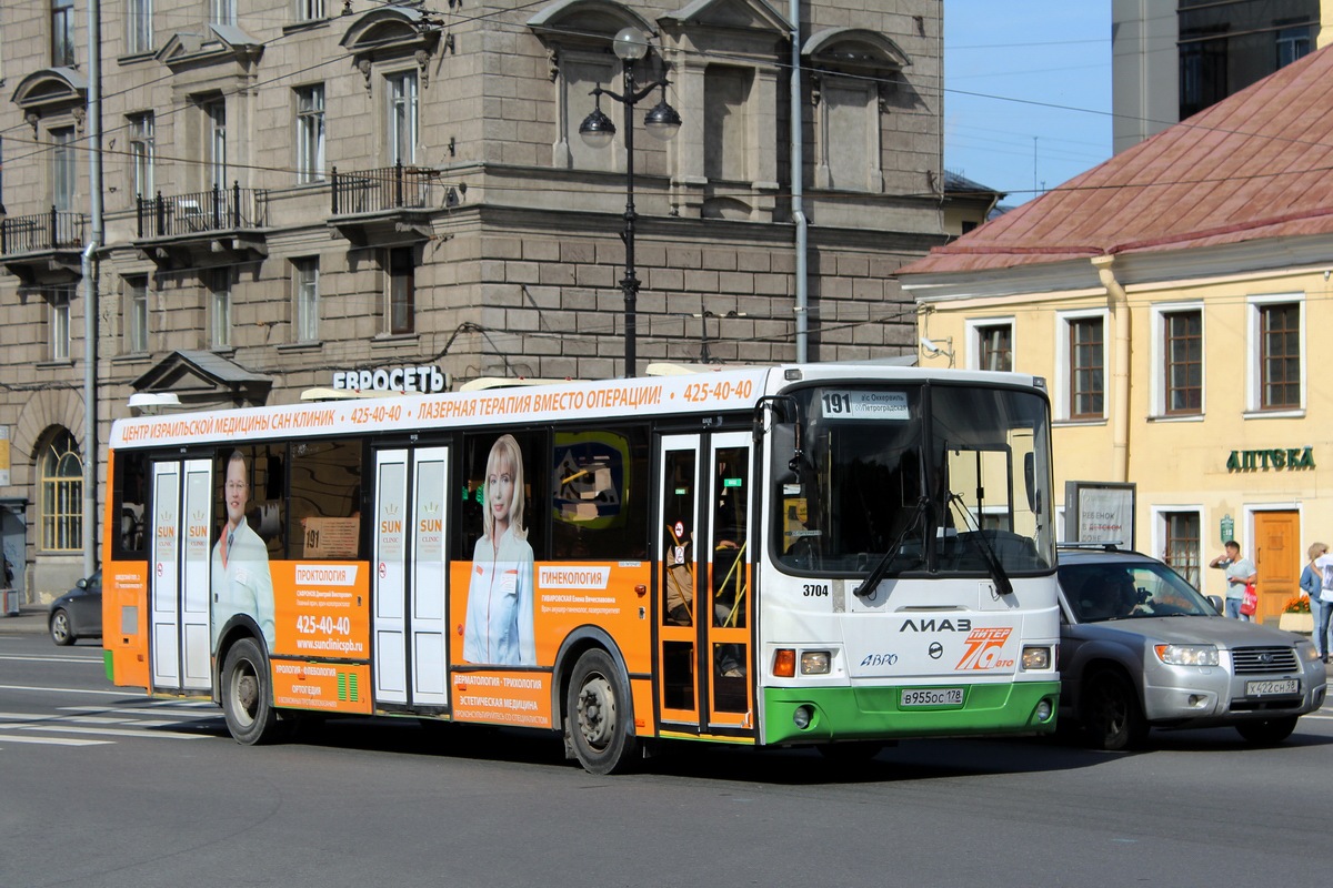 Санкт-Петербург, ЛиАЗ-5293.60 № 3704