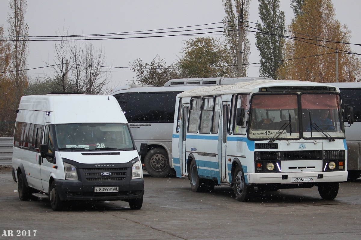 Tambov region, Sollers Bus B-BF (Ford Transit) # Н 839 ОЕ 68; Tambov region, PAZ-4234 # Н 306 РЕ 68