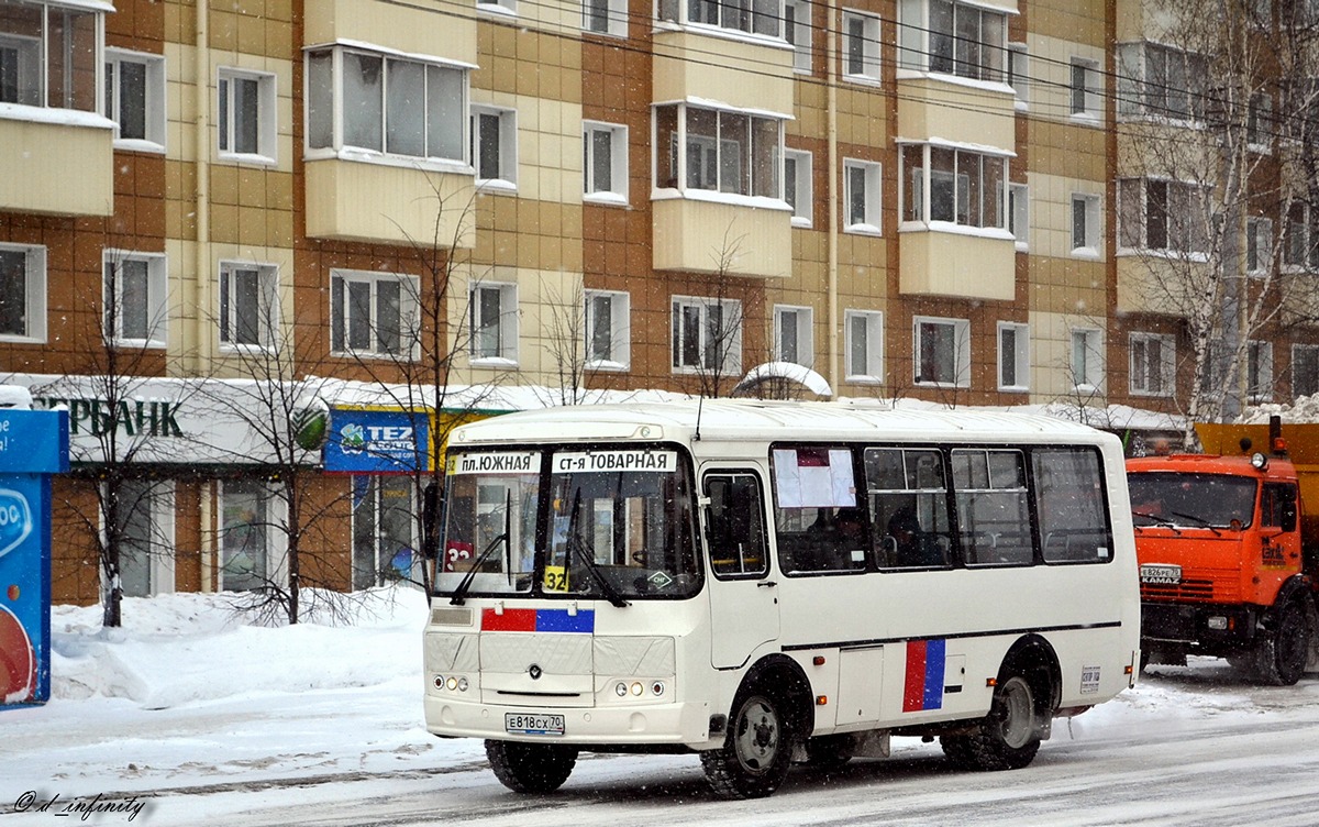 Томская область, ПАЗ-32054 № Е 818 СХ 70