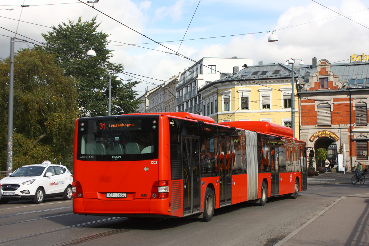 Норвегия, MAN A40 Lion's City GL NG313 CNG № 1302