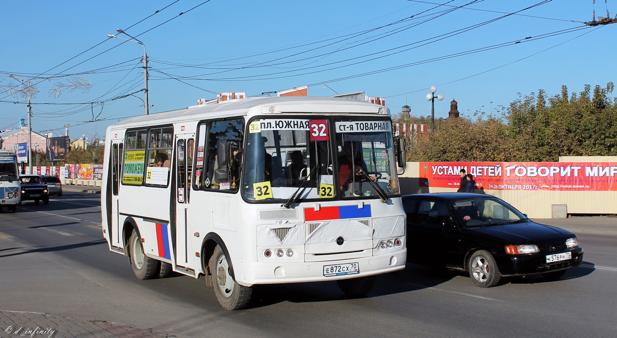 Томская область, ПАЗ-32054 № Е 872 СХ 70