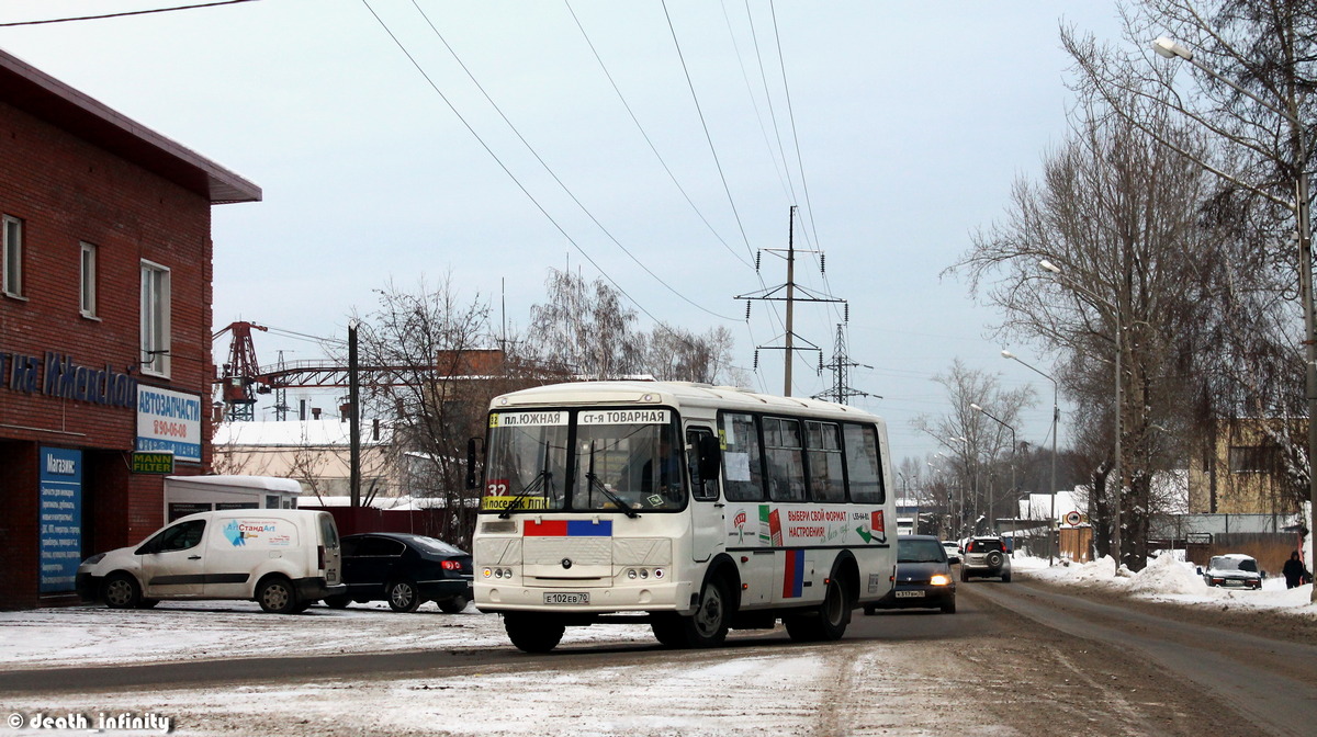 Томская область, ПАЗ-32054 № Е 102 ЕВ 70