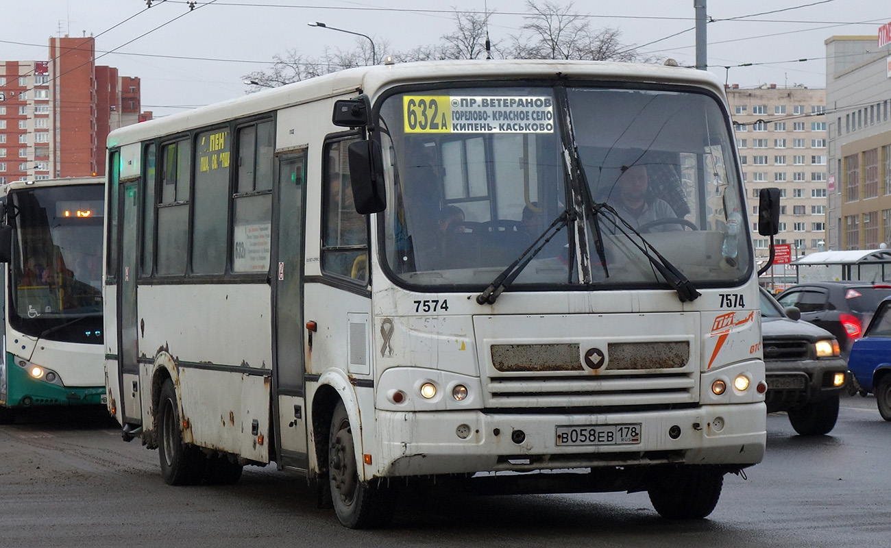 Санкт-Петербург, ПАЗ-320412-05 № 7574