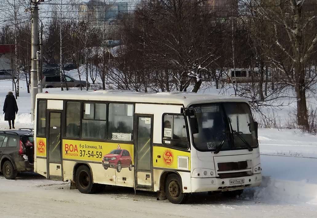 Липецкая область, ПАЗ-320402-05 № М 411 НХ 48