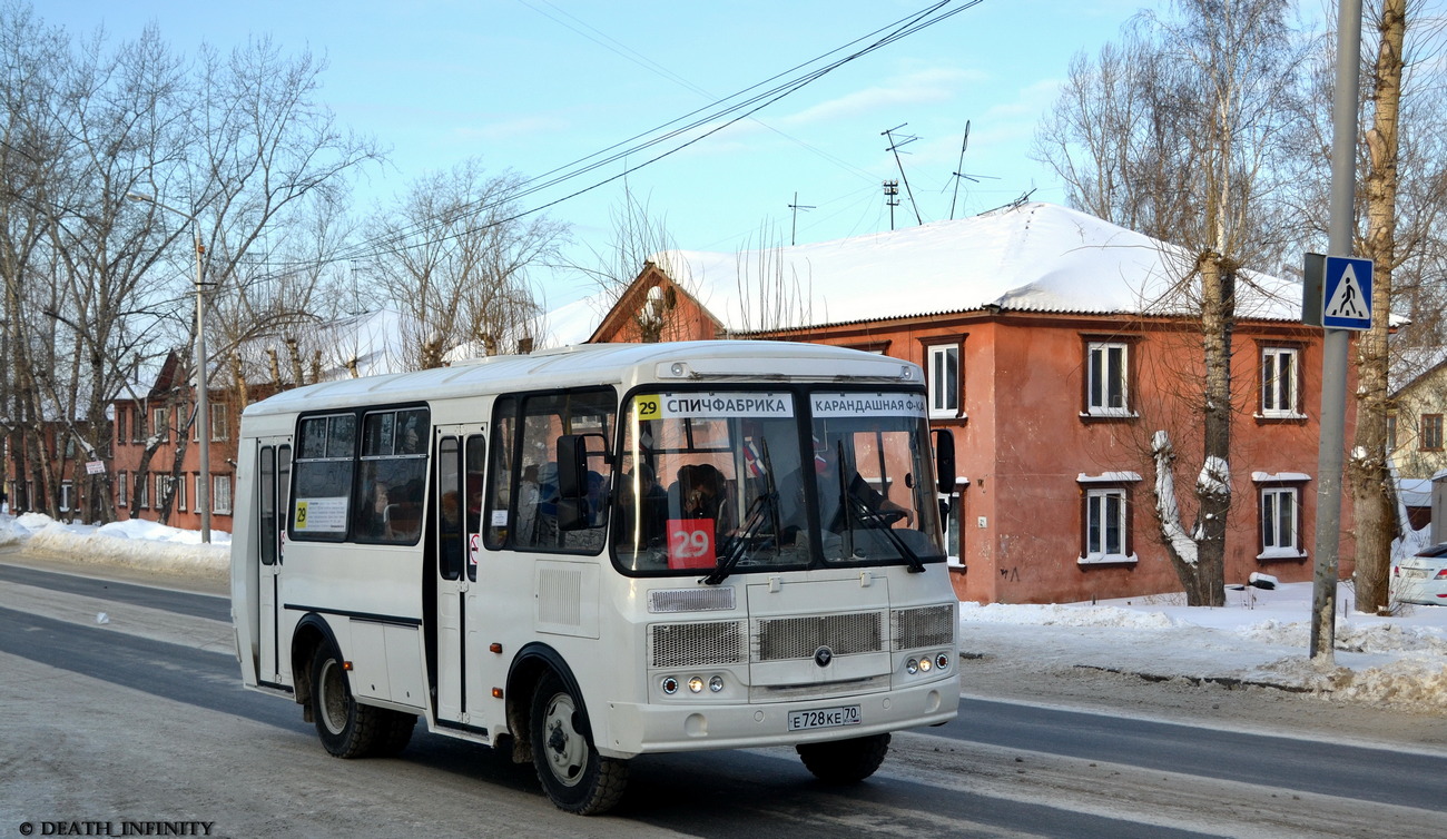 Томская область, ПАЗ-32054 № Е 728 КЕ 70