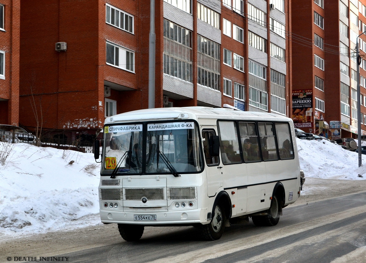 Томская область, ПАЗ-32054 № Е 554 КЕ 70