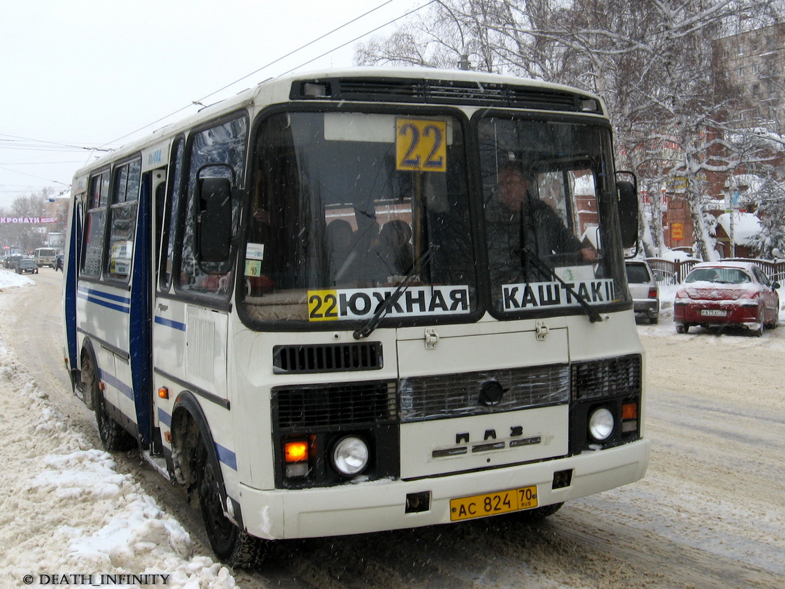 Томская область, ПАЗ-32054 № АС 824 70