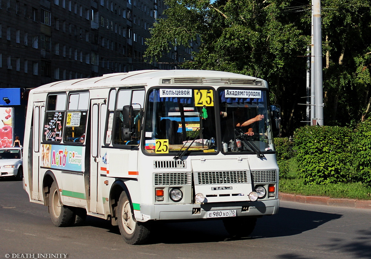 Томская область, ПАЗ-32054 № Е 980 ХО 70