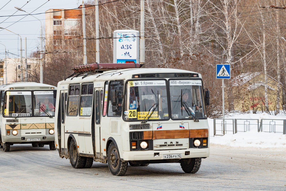 Томская область, ПАЗ-32053 № Х 236 РХ 42