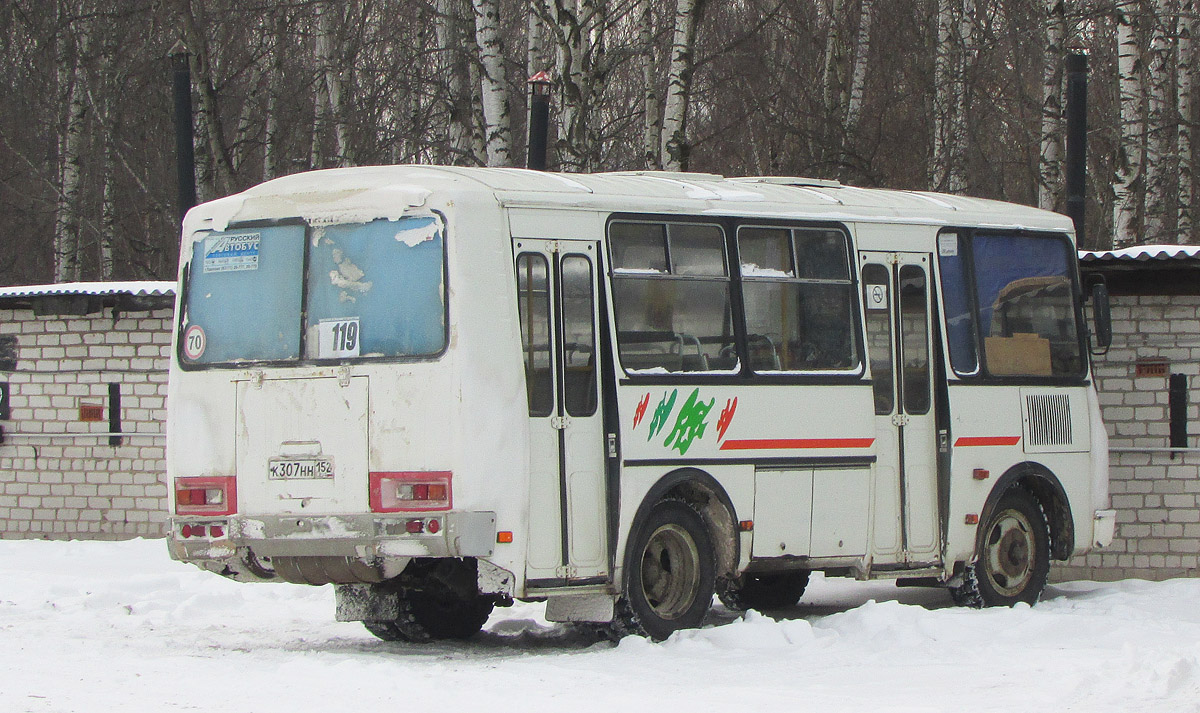 Нижегородская область, ПАЗ-32054 № К 307 НН 152