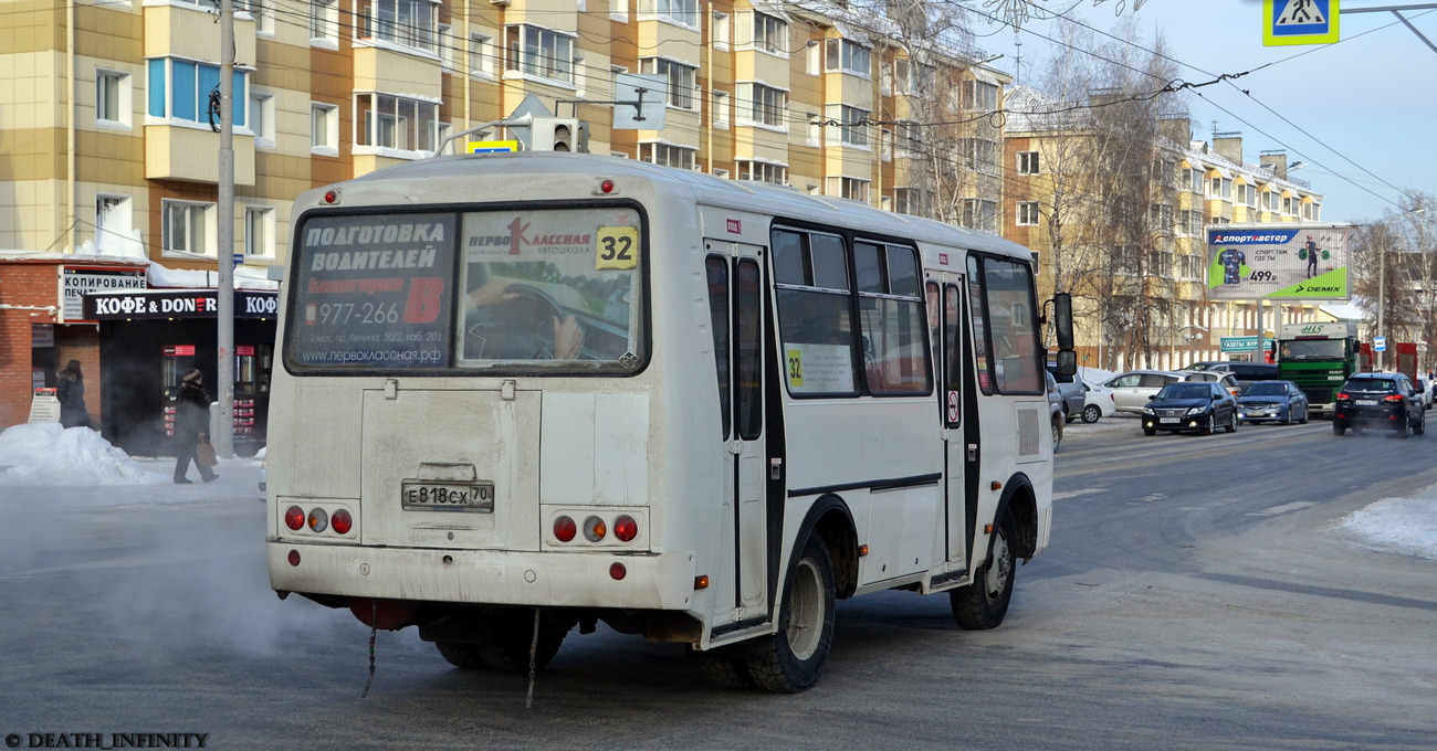 Томская область, ПАЗ-32054 № Е 818 СХ 70