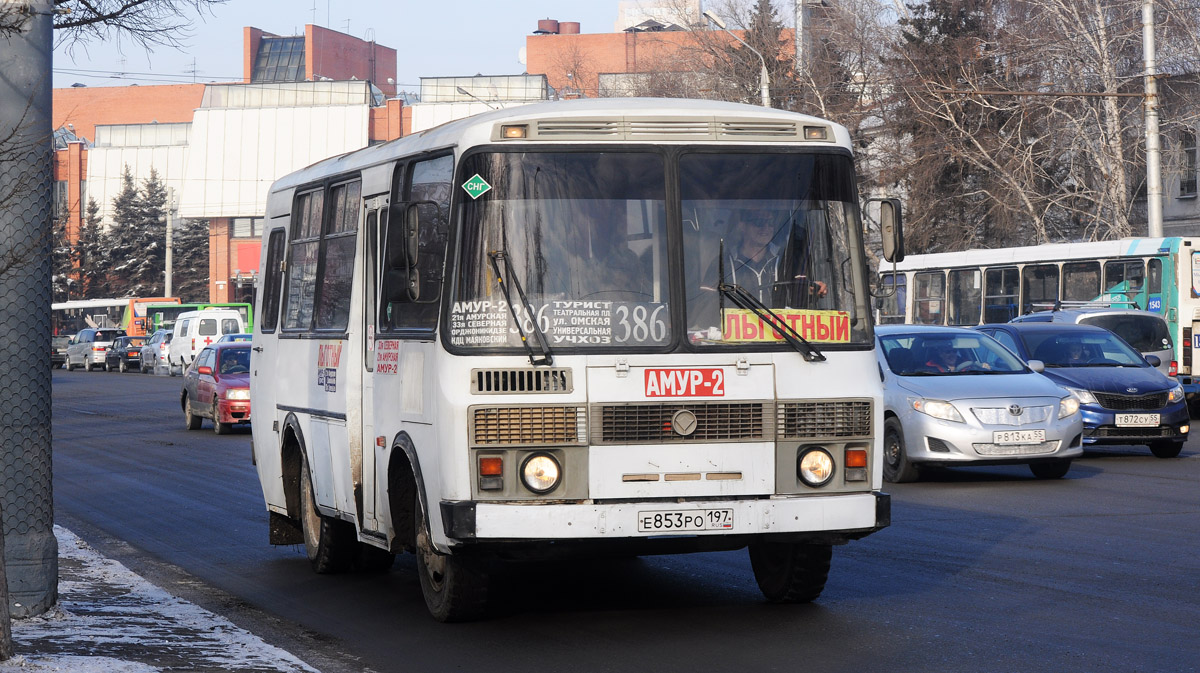 Омская область, ПАЗ-32053 № Е 853 РО 197