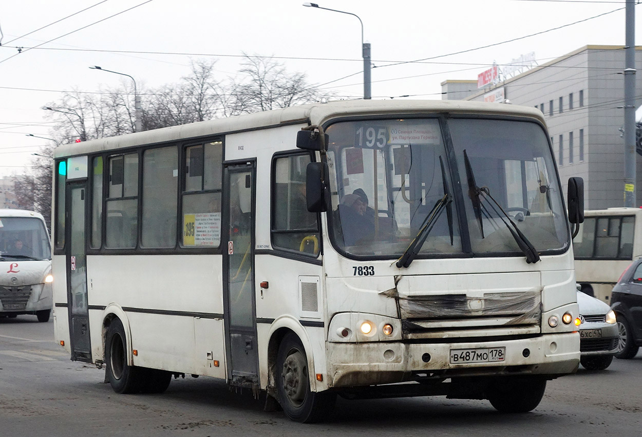 Санкт-Петербург, ПАЗ-320412-05 № 7833