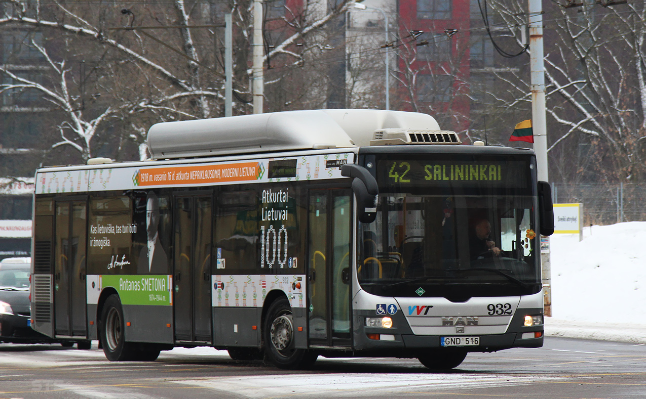 Lithuania, MAN A21 Lion's City NL273 CNG # 932